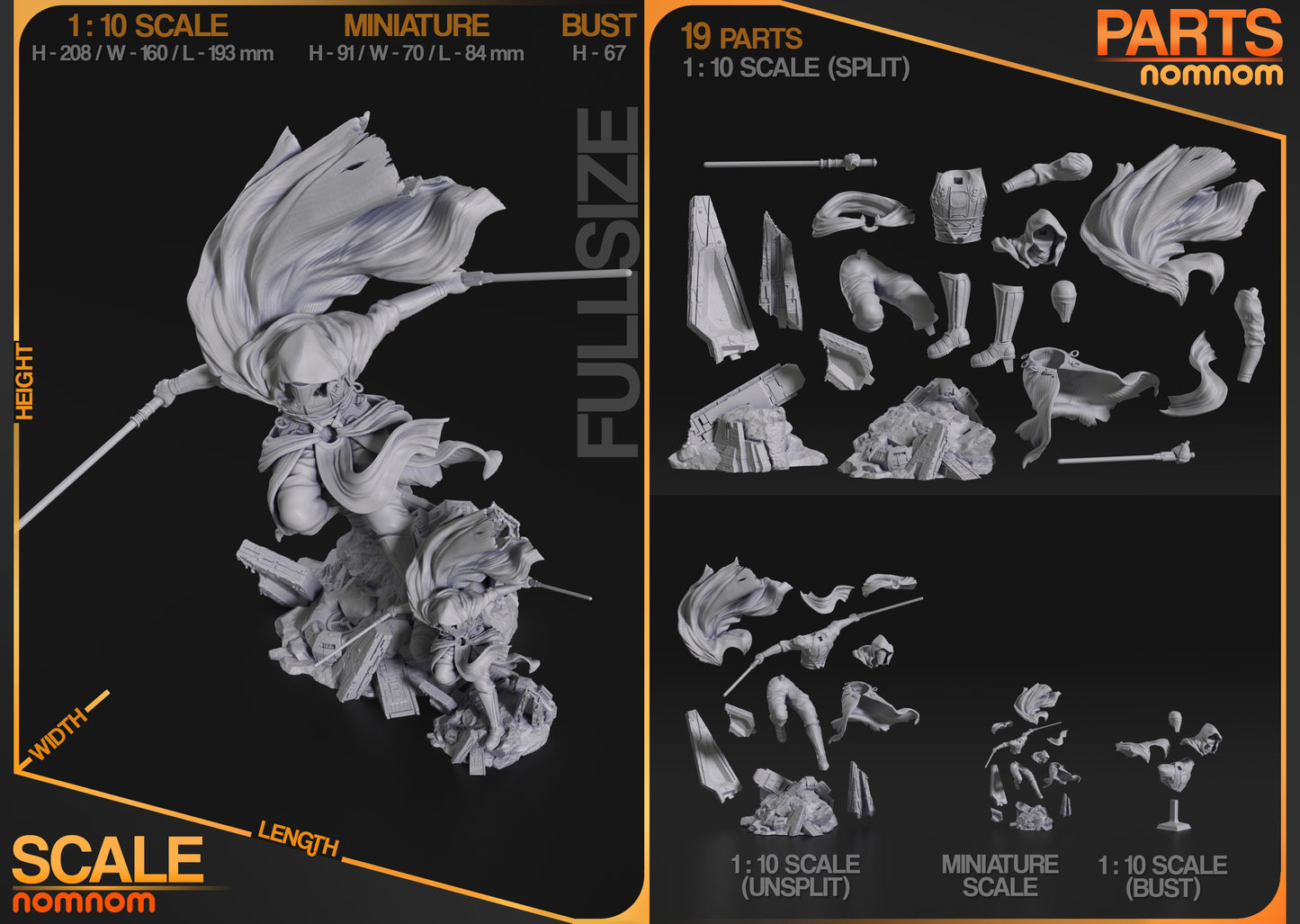 Unpainted Nom Nom Darth Revan Knights of the Old Republic image 4
