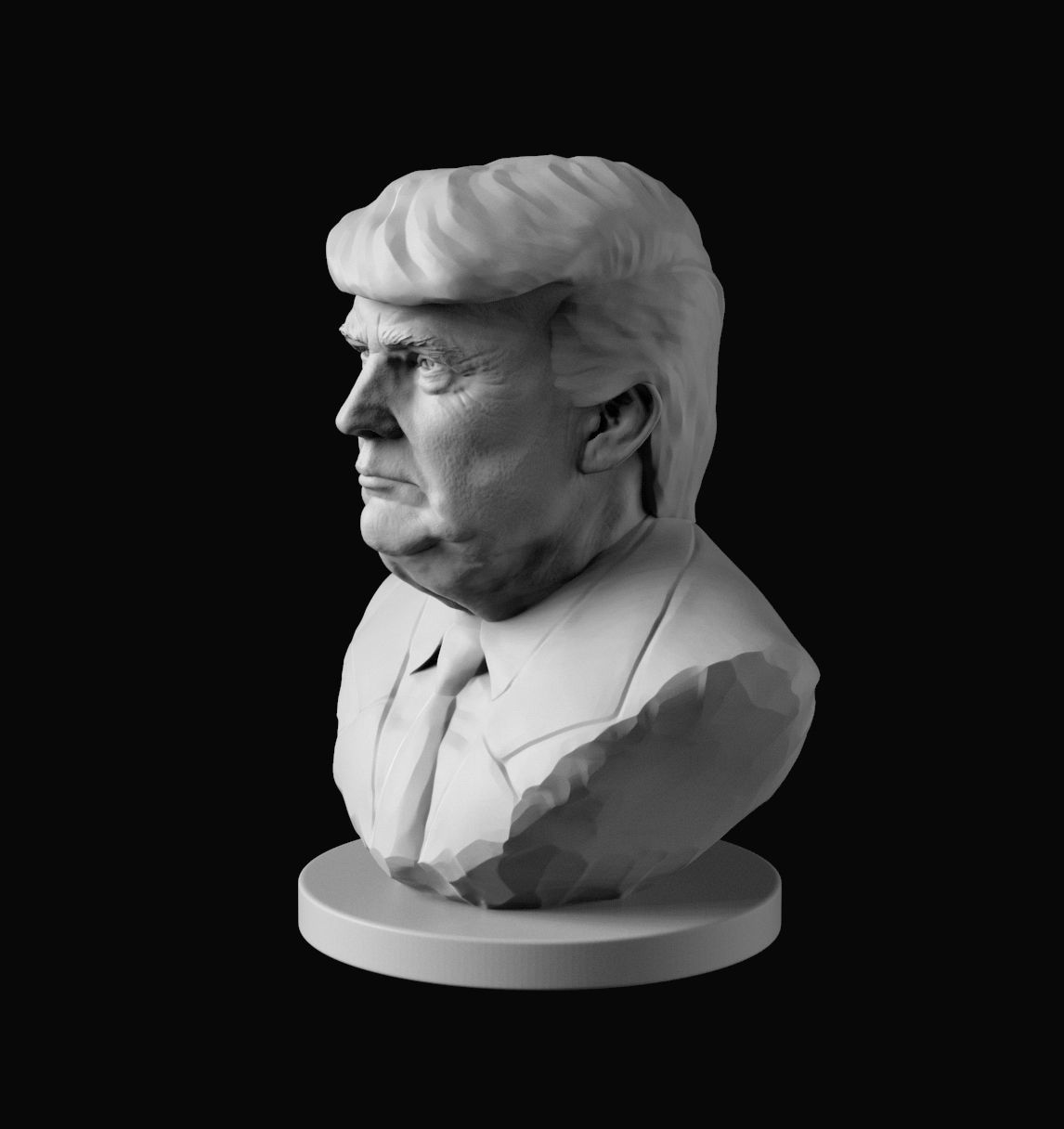 Unpainted Donald Trump Bust image 2