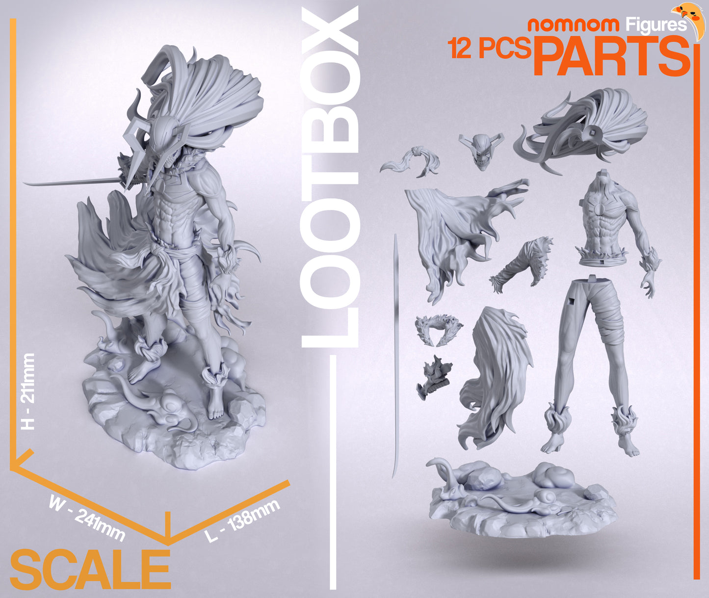 Unpainted Arrancar Ichigo Bleach Nom Nom image 1
