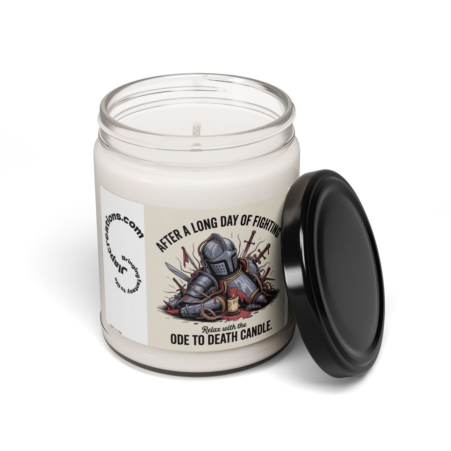 Scented Soy Candle: Ode to Death, Medieval-Themed Relaxation, Candle for Friends, Gift for Gamers, Cozy Evening Decor