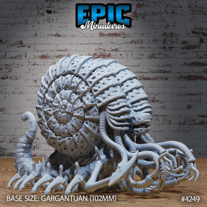 Unpainted Eldritch Sewer Horror: Bulky Lovecraftian Astral Snail Model image 1