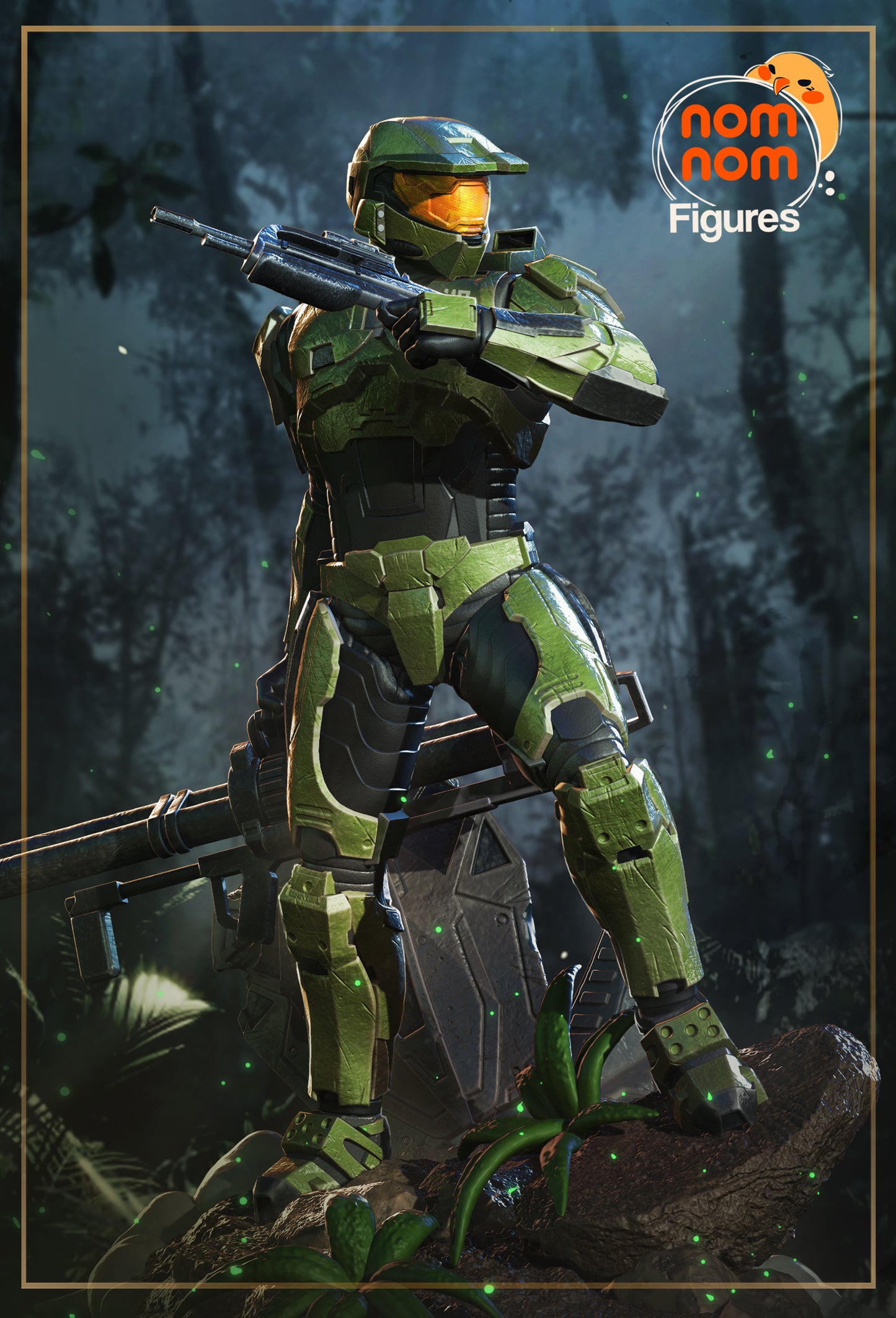 Unpainted Nom Nom Master Chief Halo 2 image 5