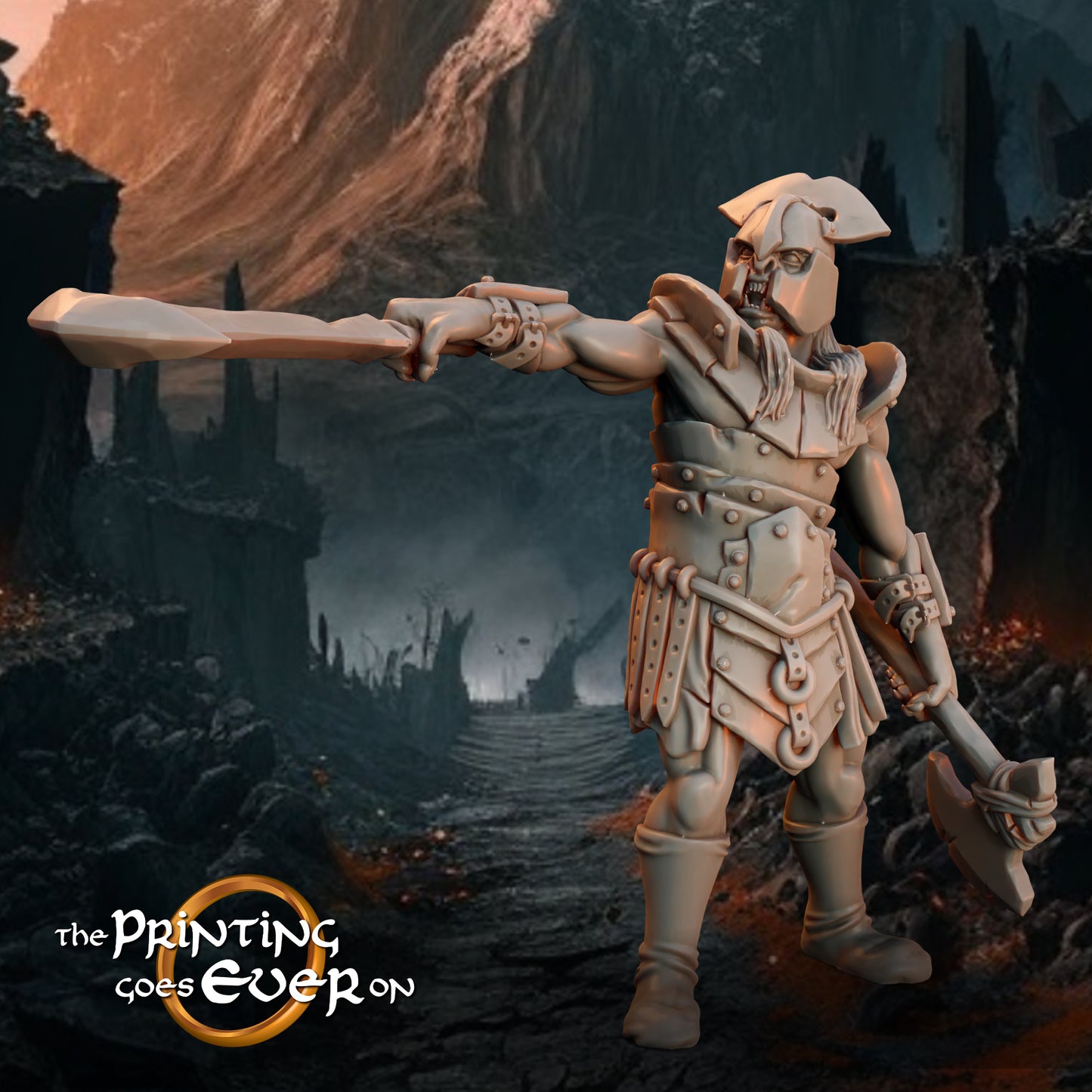 Unpainted Assault Orc image 0