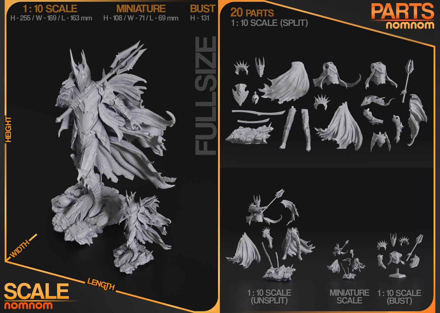 Unpainted Sauron LOTR image 6