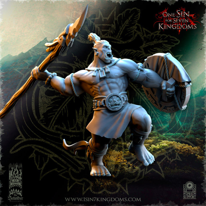 Unpainted Salanaar Orc Warrior image 0