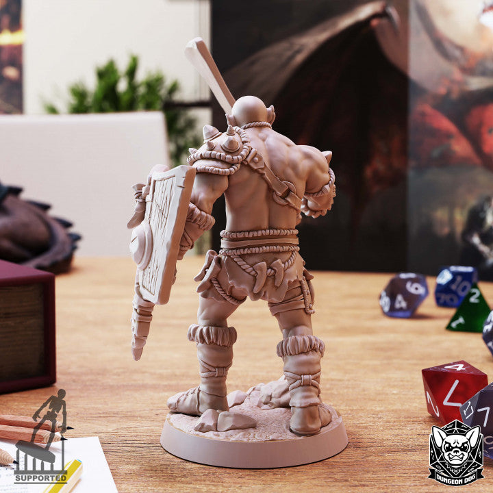 Unpainted Savage Orc - A 3D Printable Miniature Model for Gamers image 1