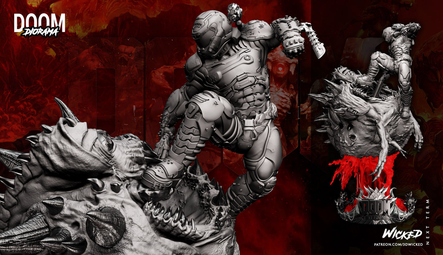 Unpainted Doom Guy Doom Eternal Dioramas image 5
