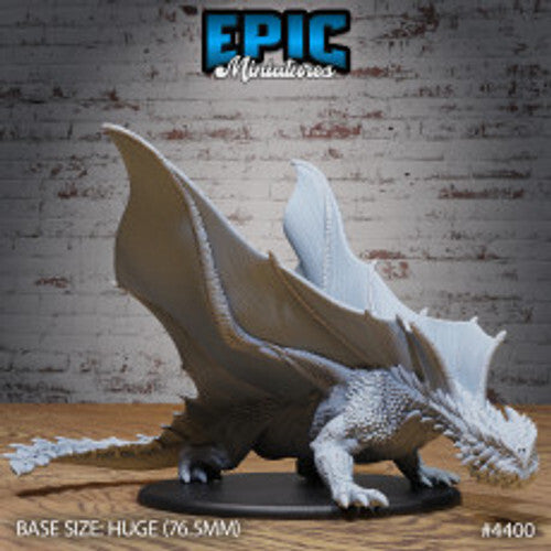 Unpainted Epic 3D Printable Red Dragon Guild Leader: Ruby Legendary Drake