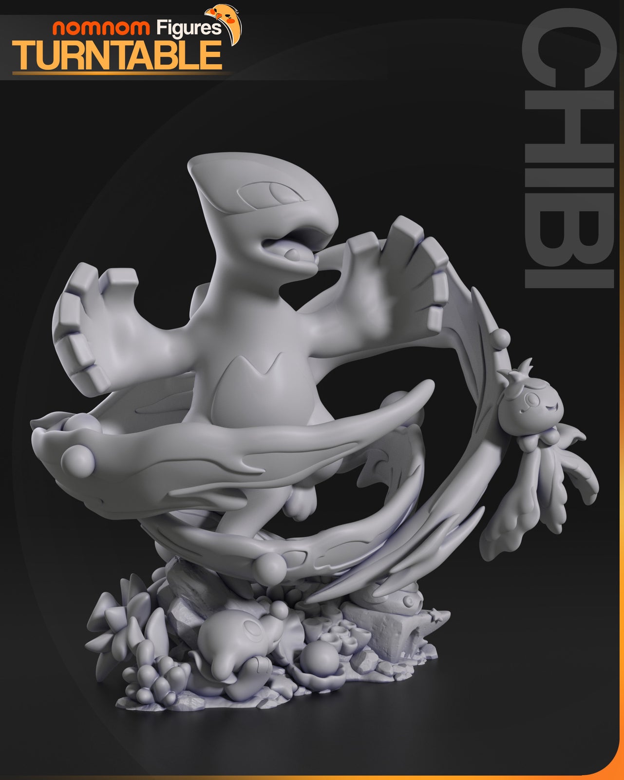Unpainted Chibi Lugia from Pkemon