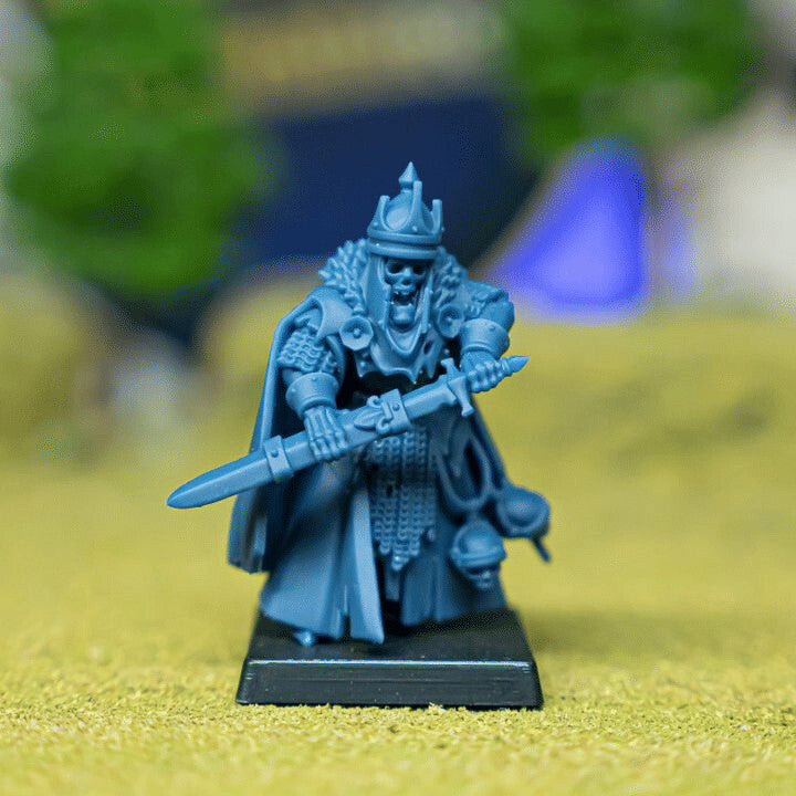 Unpainted Skeletal Lord Miniature - Perfect for Tabletop Gaming Fans