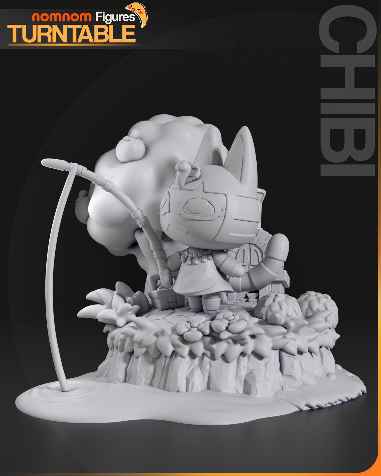 Unpainted Chibi Anka from Animal Crossing