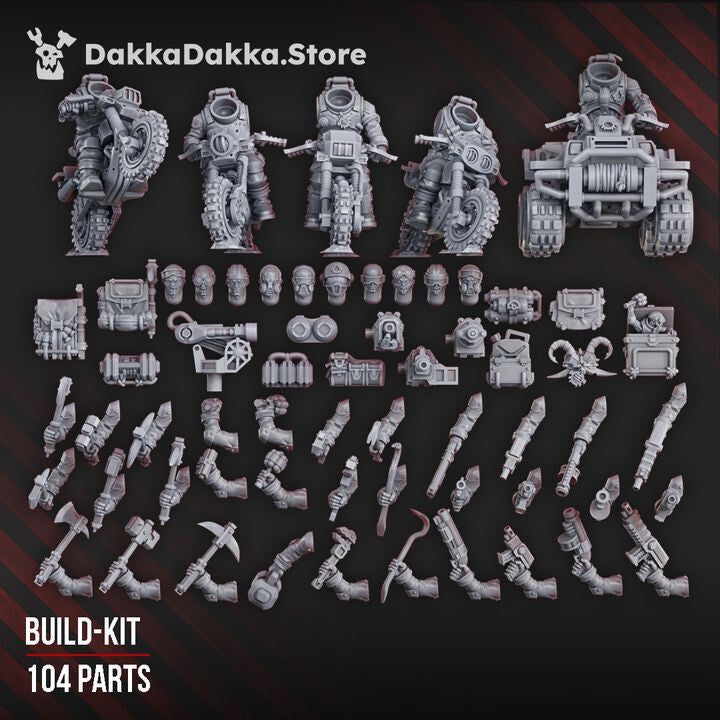 Unpainted Ignisaurus Miniature Army Set - Clan Team Pulsarum (x10)