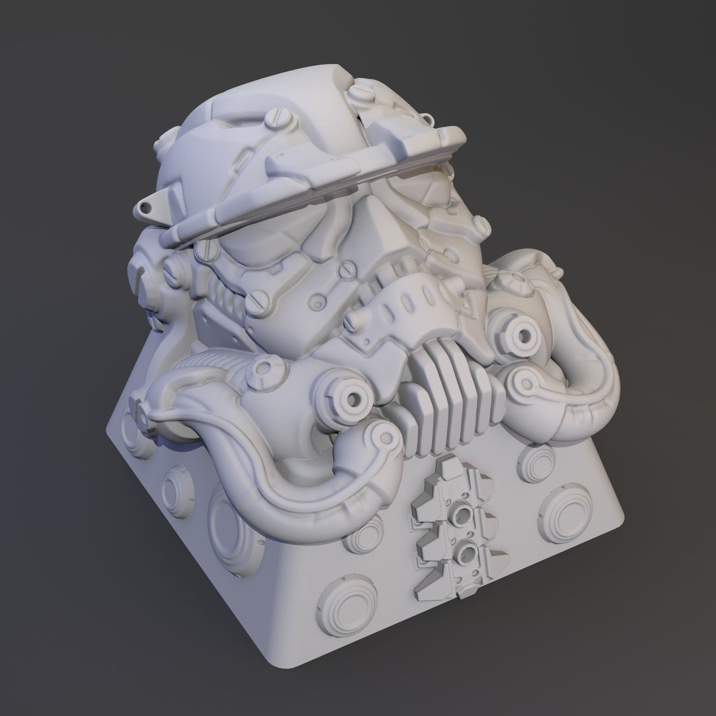 Unpainted Cyberpunk Trooper Key cap