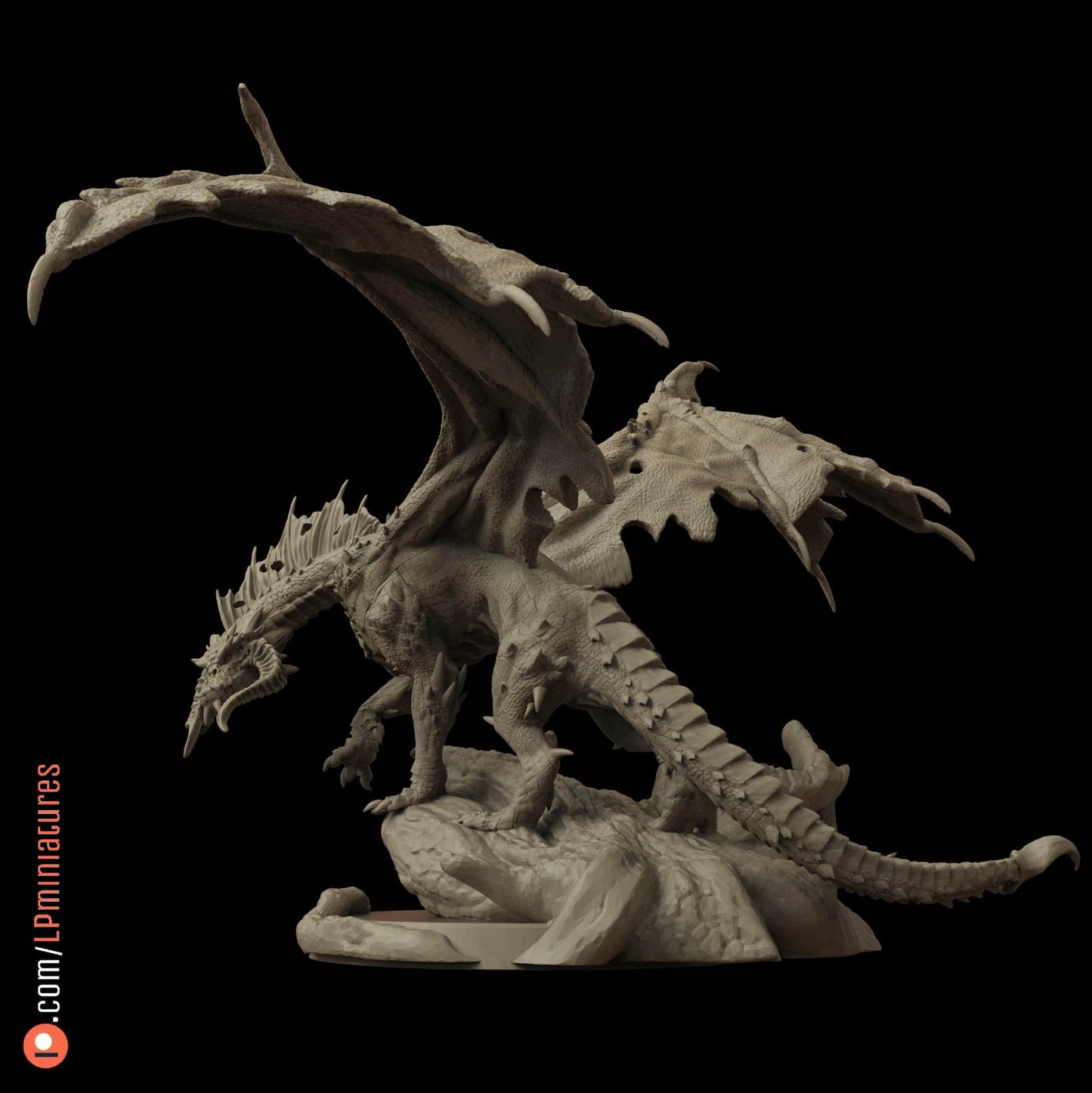 Unpainted BLACK DRAGON (FAN-MADE) BY LP MINIATURES (LPMINIATURES)