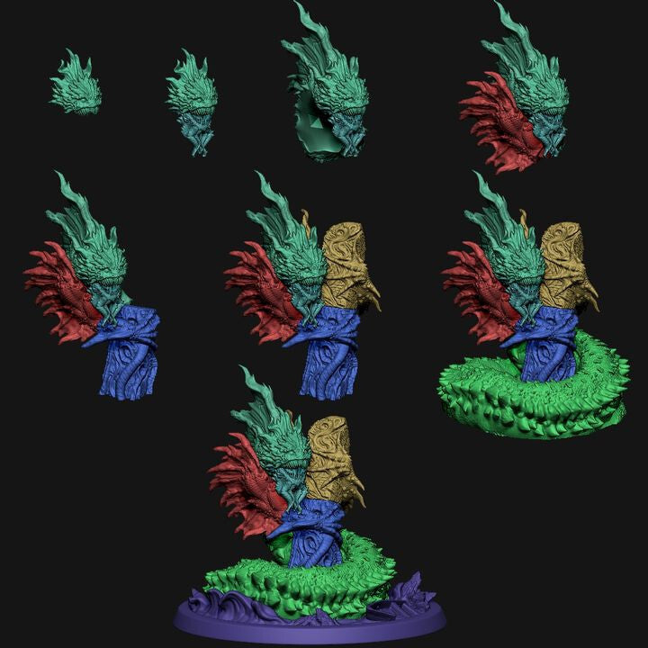 Unpainted Father Dagon Miniature for Tabletop Gaming