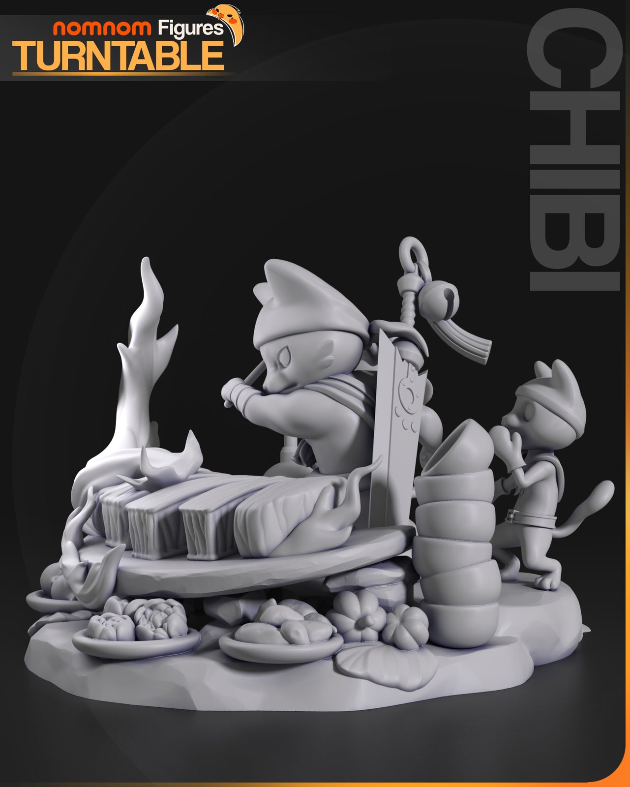Unpainted-NomNom-Cat-Chef