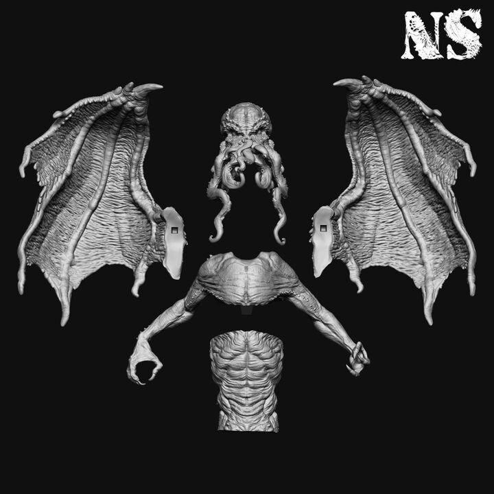 Unpainted Cthulhu - The Great Old One: 3D Printable Miniature Art