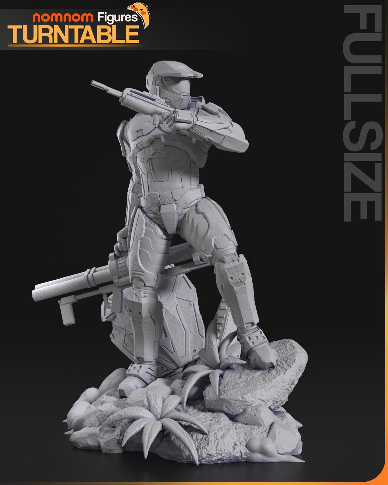 Unpainted Nom Nom Master Chief Halo 2