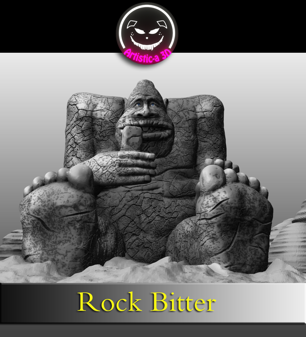 Unpainted Rockbiter Eating about 5inches