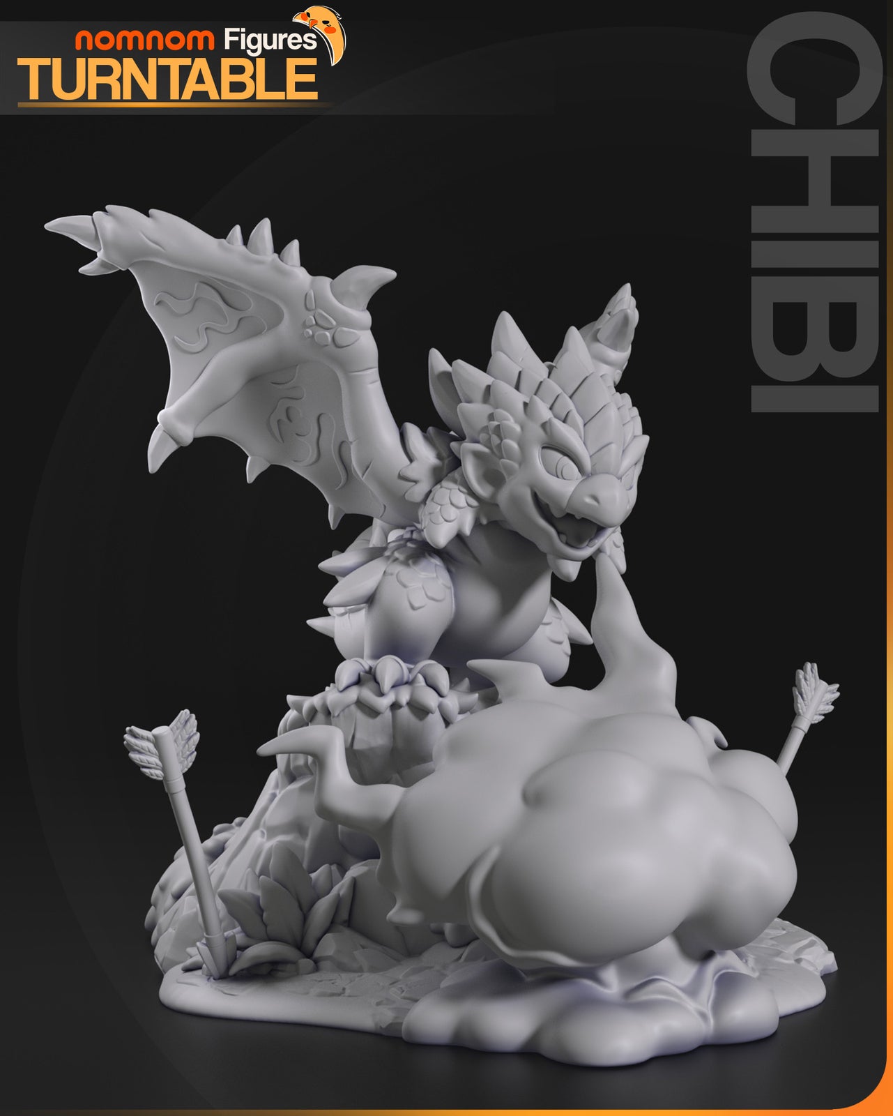 Unpainted Rathalos Chibi Nom Nom