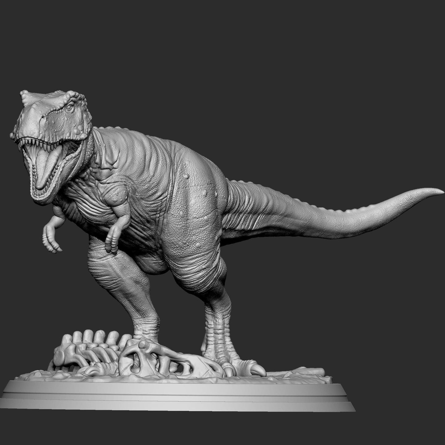 Unpainted TYRANNOSAURUS t - rex statue