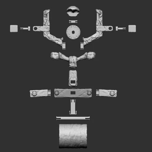 Unpainted Rockbiter and his Bike Articulated 2 awesome models