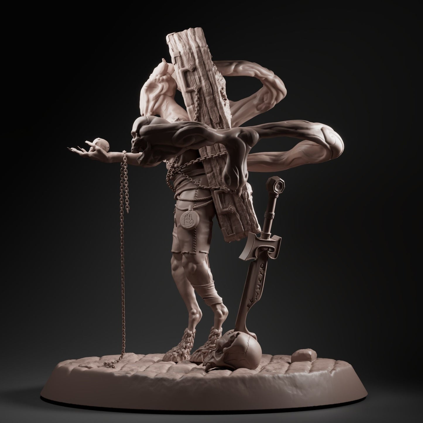 Unpainted Grave hunter monster