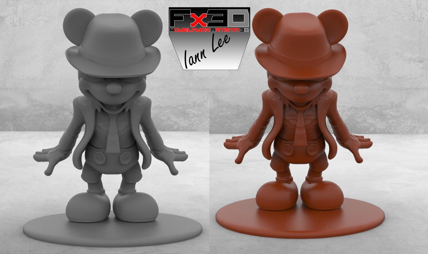 Unpainted Mickey Mouse Michael Jackson Pose