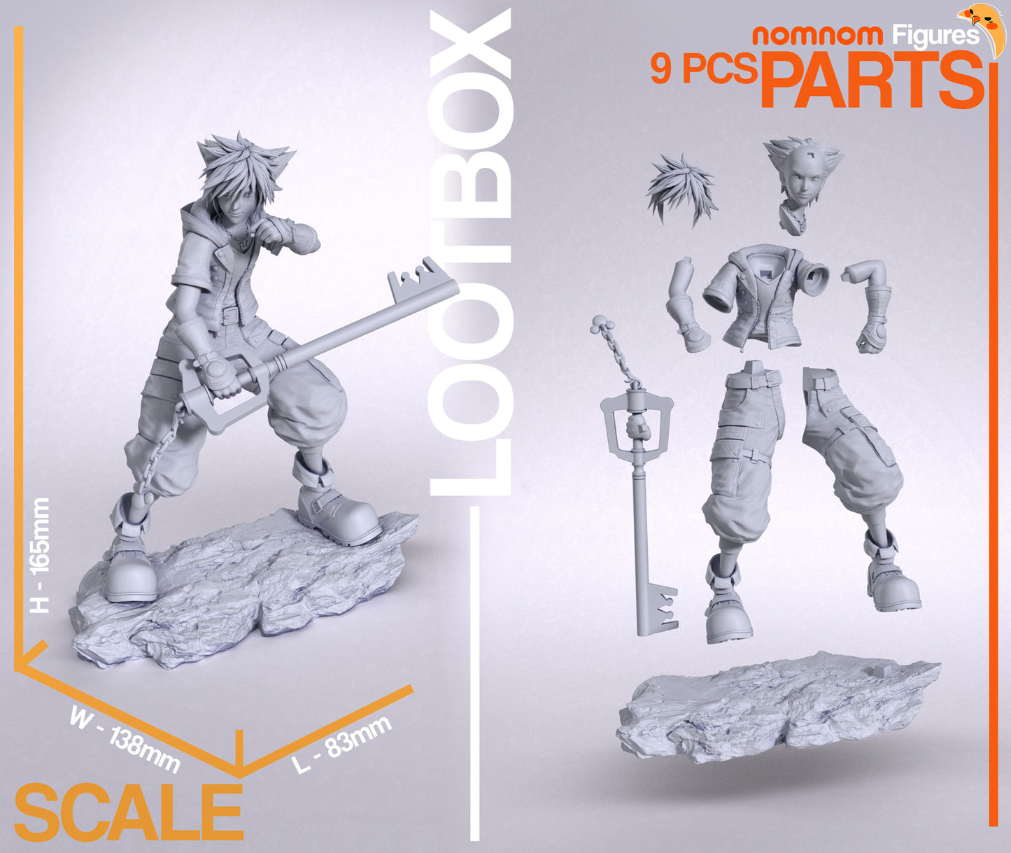 Unpainted Sora KOH3 Nom Nom