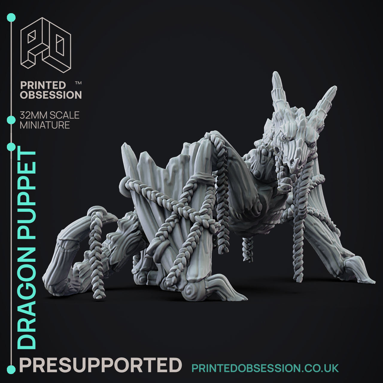 Unpainted Dragon Puppet