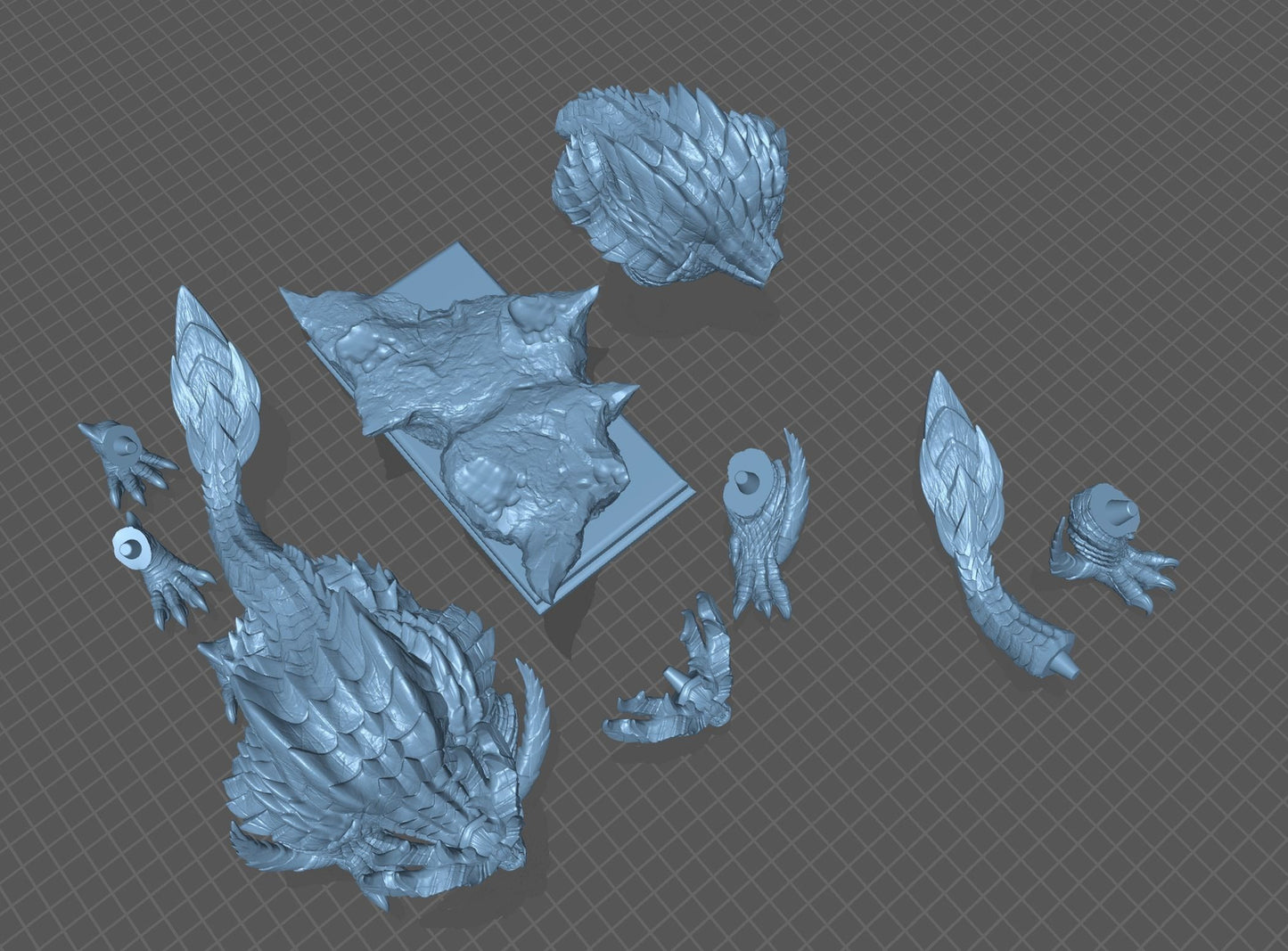 Unpainted The monster hunter blames the tiger dragon