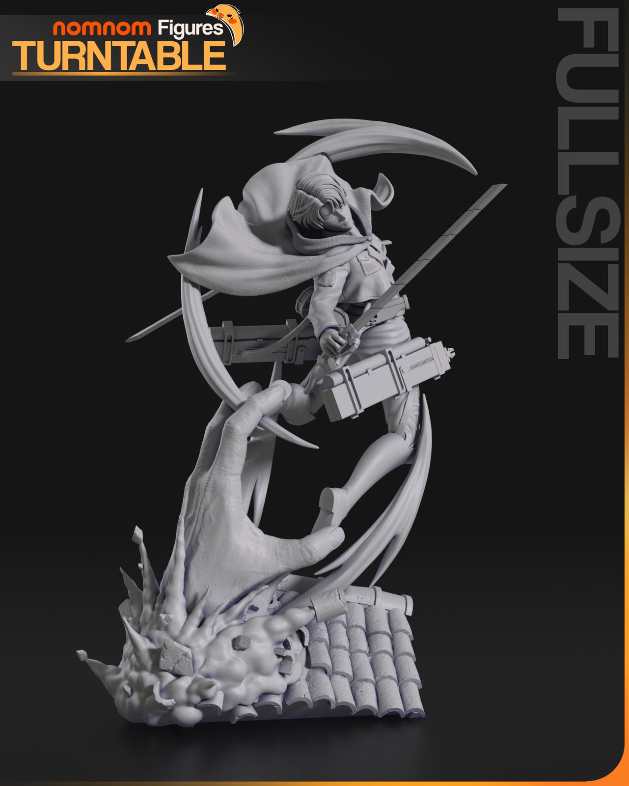 Unpainted Levi - Attack on Titan Model and Bust