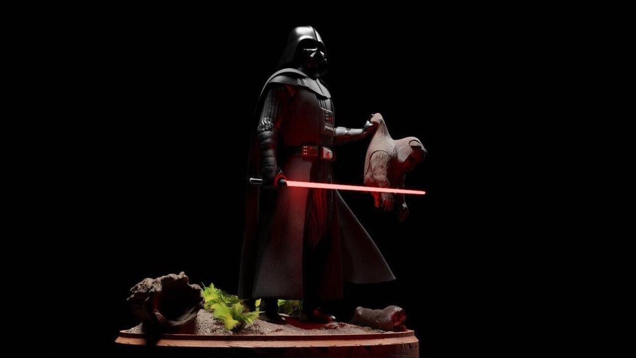 Unpainted Darth Vader and Anakin