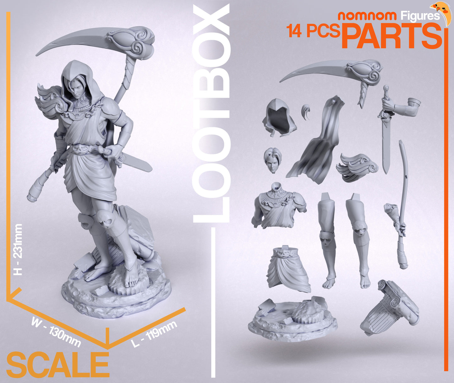 Unpainted Thanatos Hades Nom Nom
