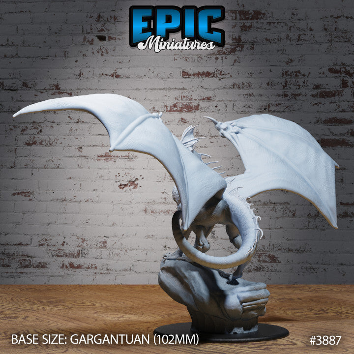 Unpainted Epic 3D Printable Red Dragon Guild Leader: Ruby Legendary Drake