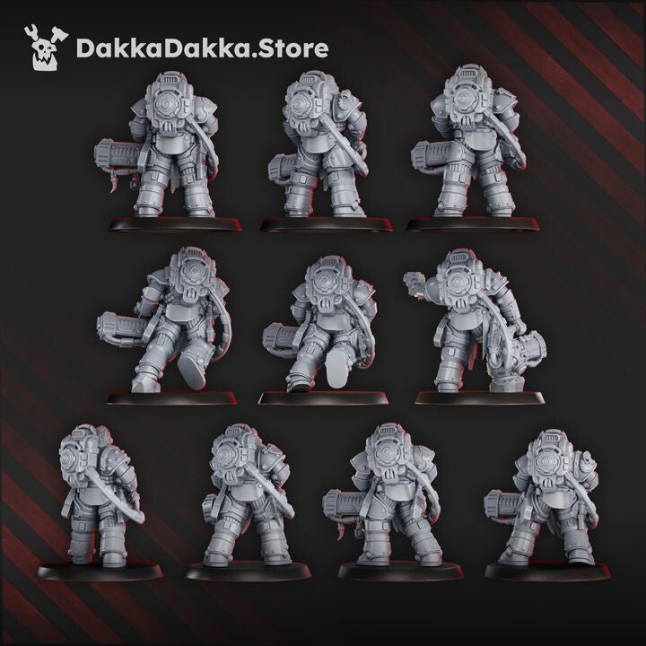 Unpainted Ignisaurus Miniature Army Set - Clan Team Pulsarum (x10)