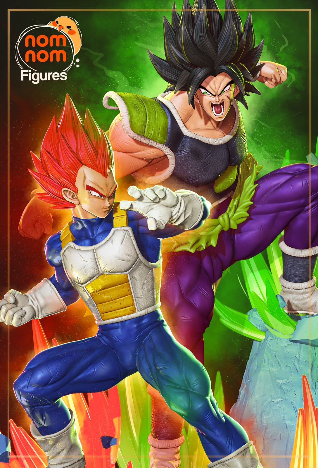 Unpainted Nom Nom Vegeta vs Brody