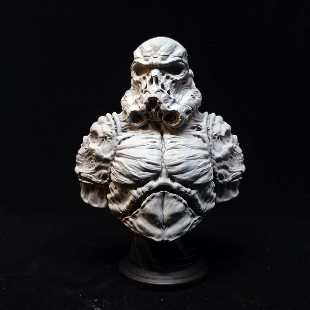 Unpainted UNDEAD BUST - Necromorph Soldier