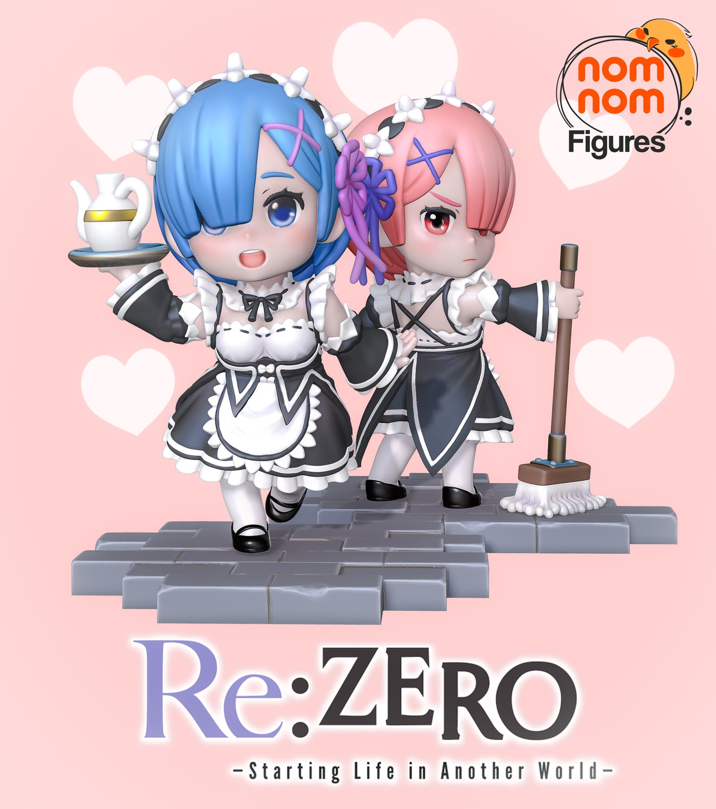 Unpainted Nom Nom Rem and Ram Re_Zero