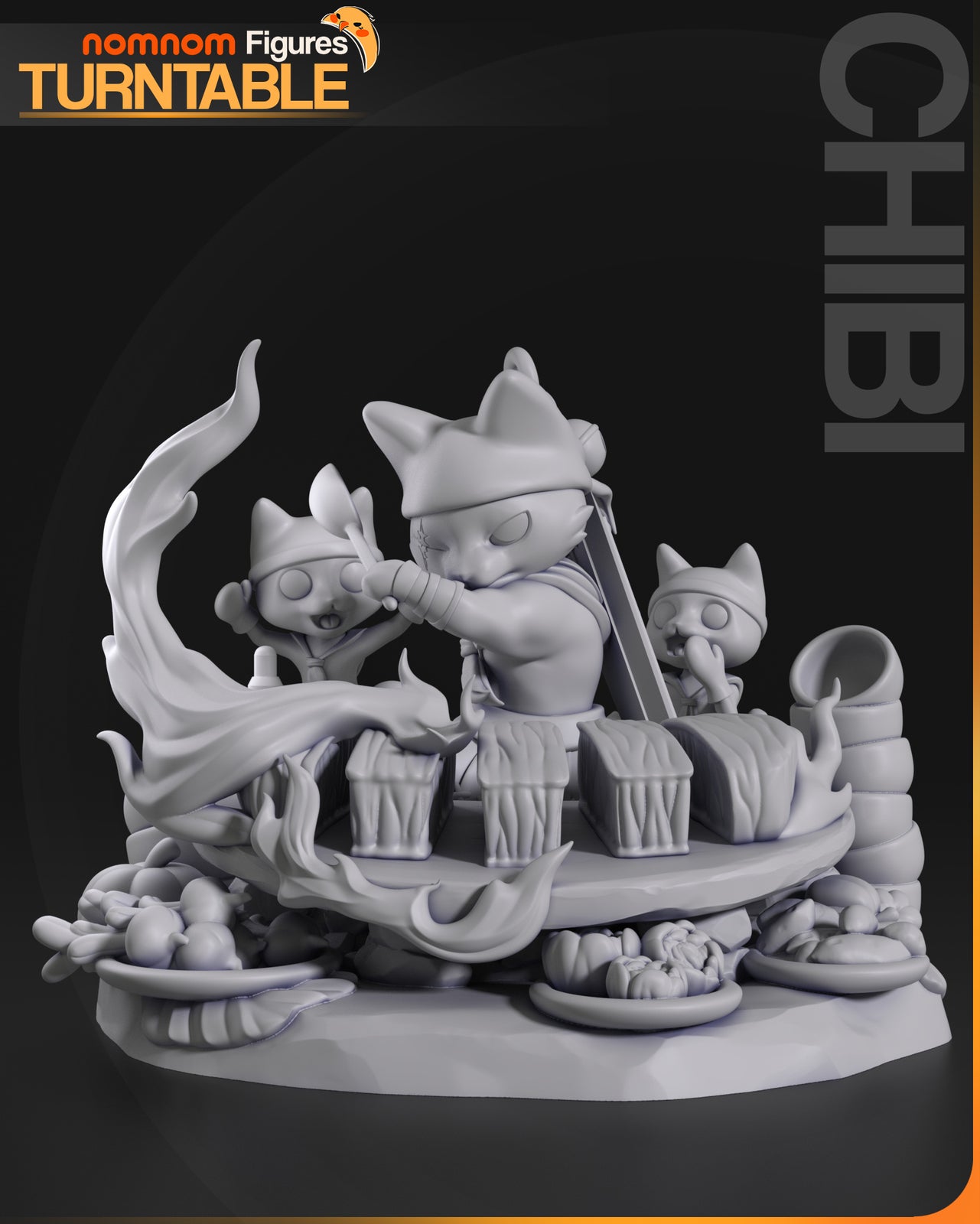 Unpainted-NomNom-Cat-Chef