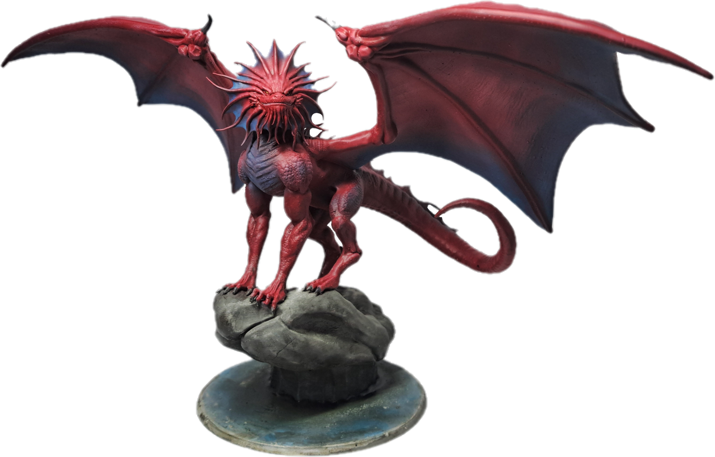 Unpainted Epic 3D Printable Red Dragon Guild Leader: Ruby Legendary Drake