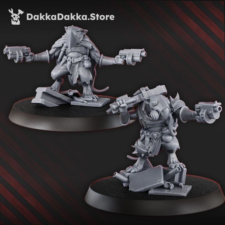 Unpainted Ancient Mine Rats set of 10