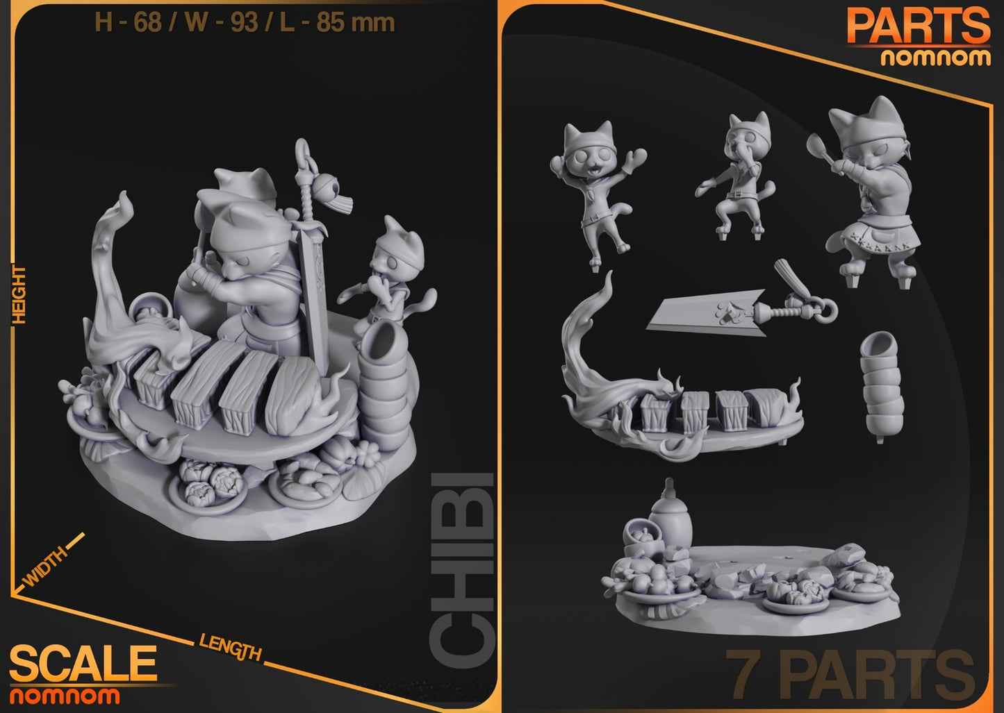 Unpainted-NomNom-Cat-Chef