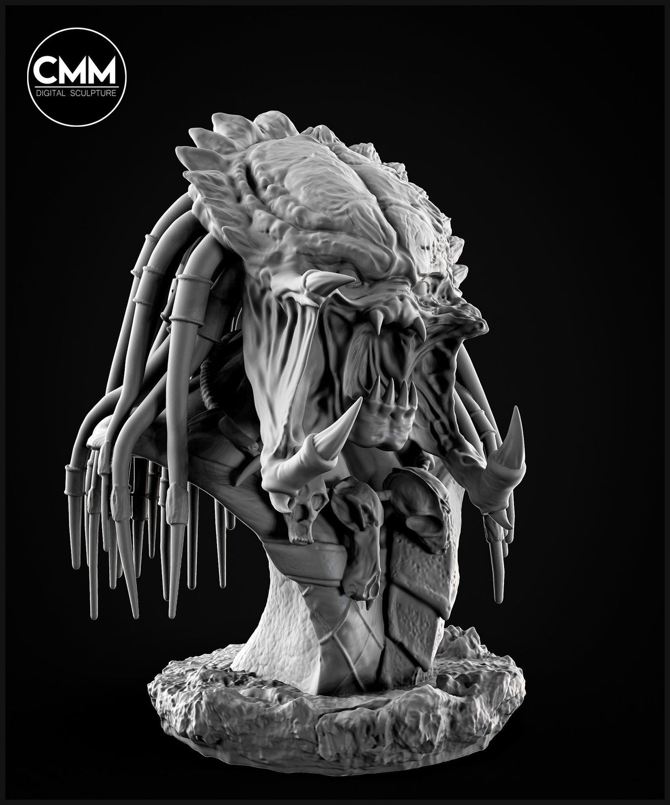 Unpainted Predator Wolf bust