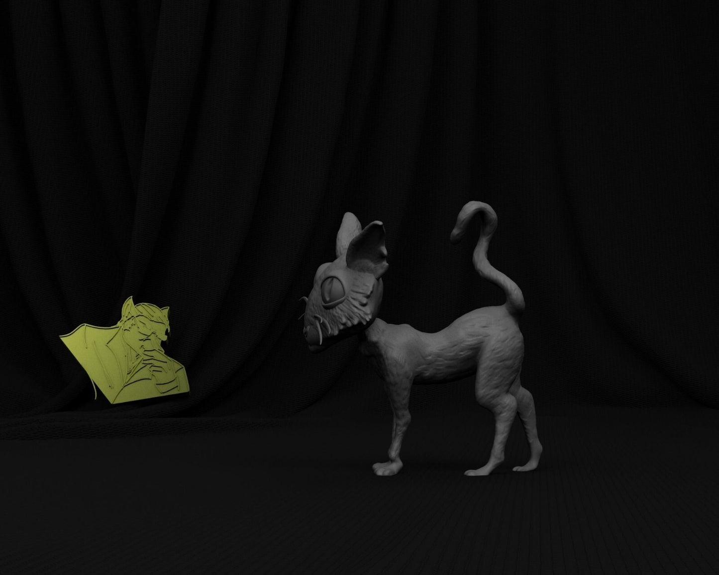 Unpainted Coraline Cat