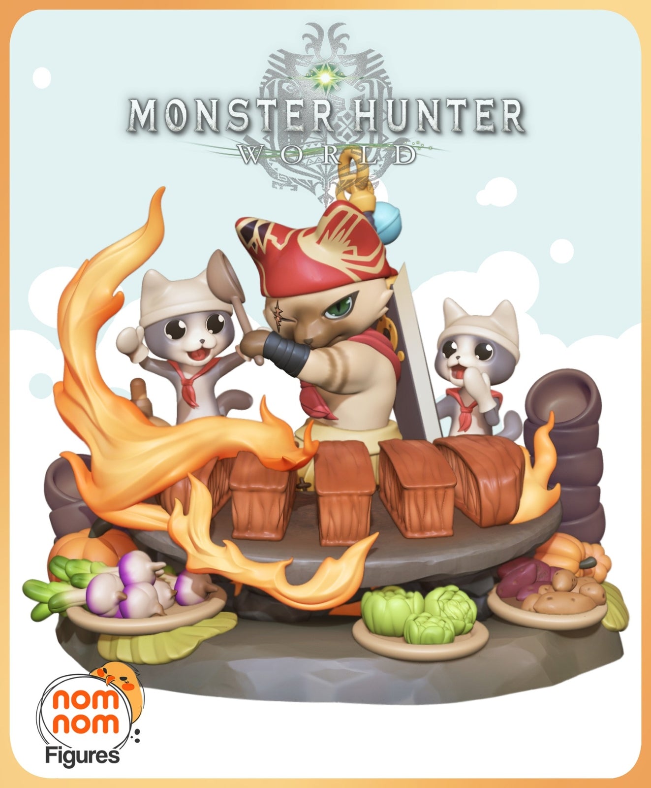 Unpainted-NomNom-Cat-Chef
