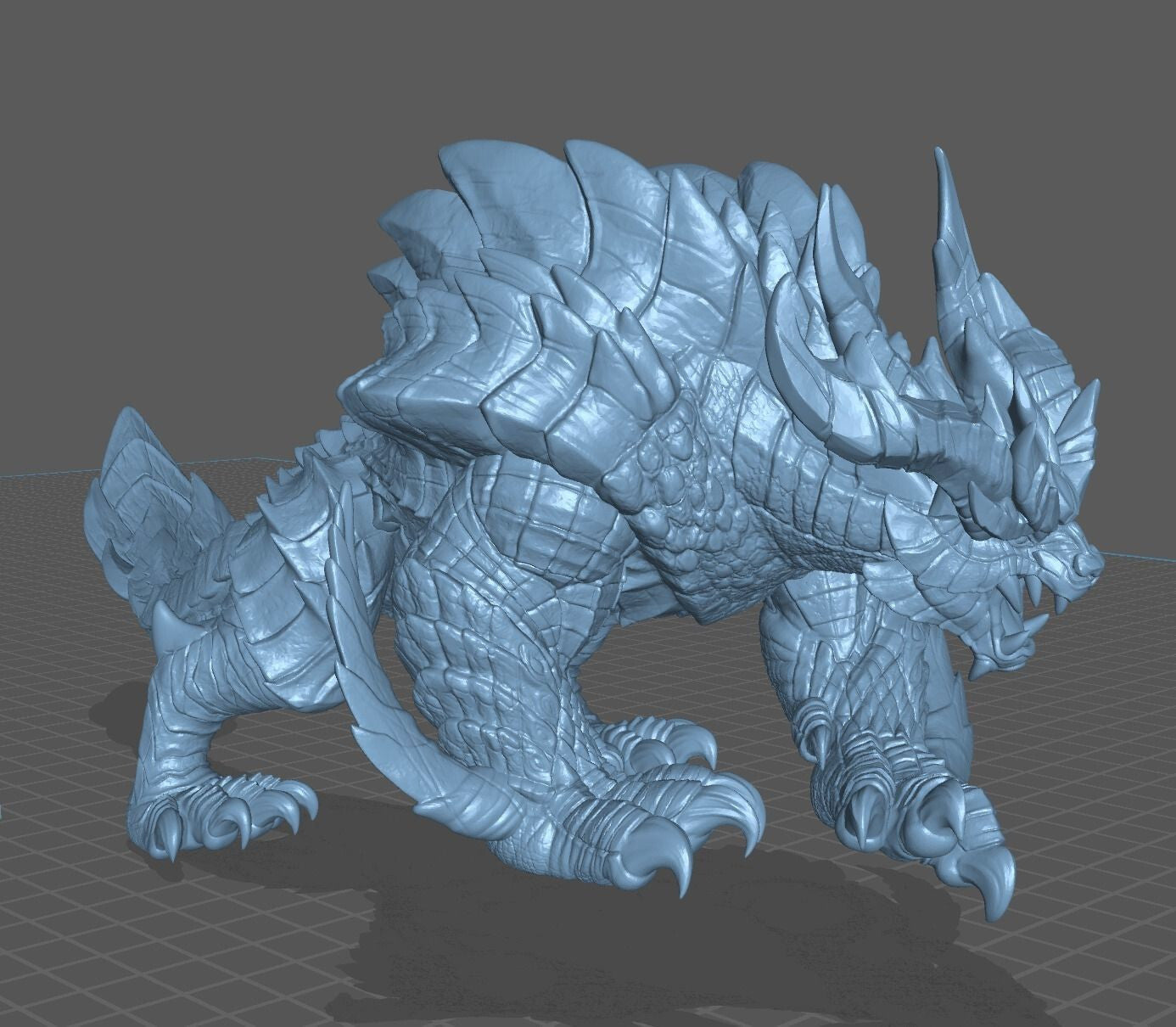 Unpainted The monster hunter blames the tiger dragon