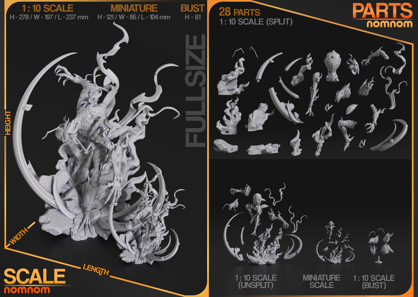 Unpainted Nom Nom Shadow Beru Solo Leveling