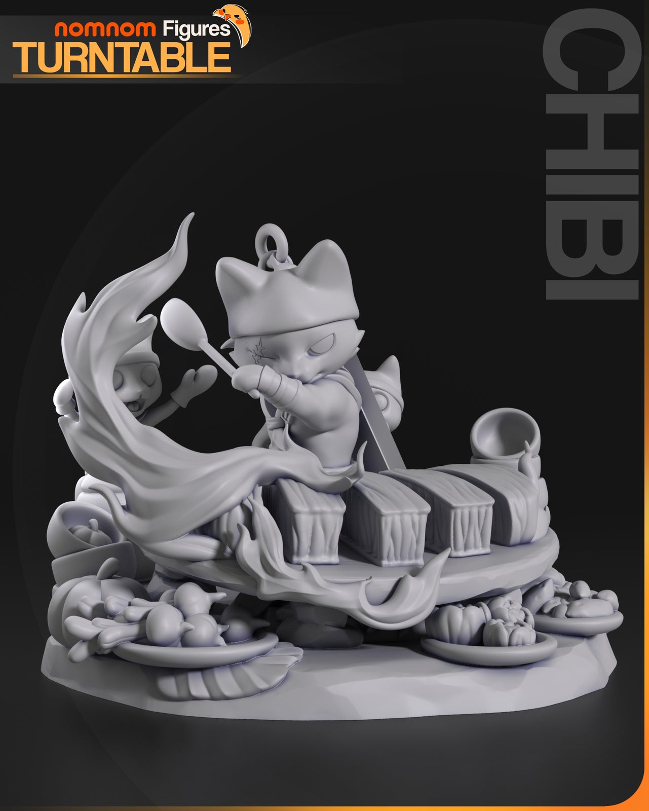 Unpainted-NomNom-Cat-Chef