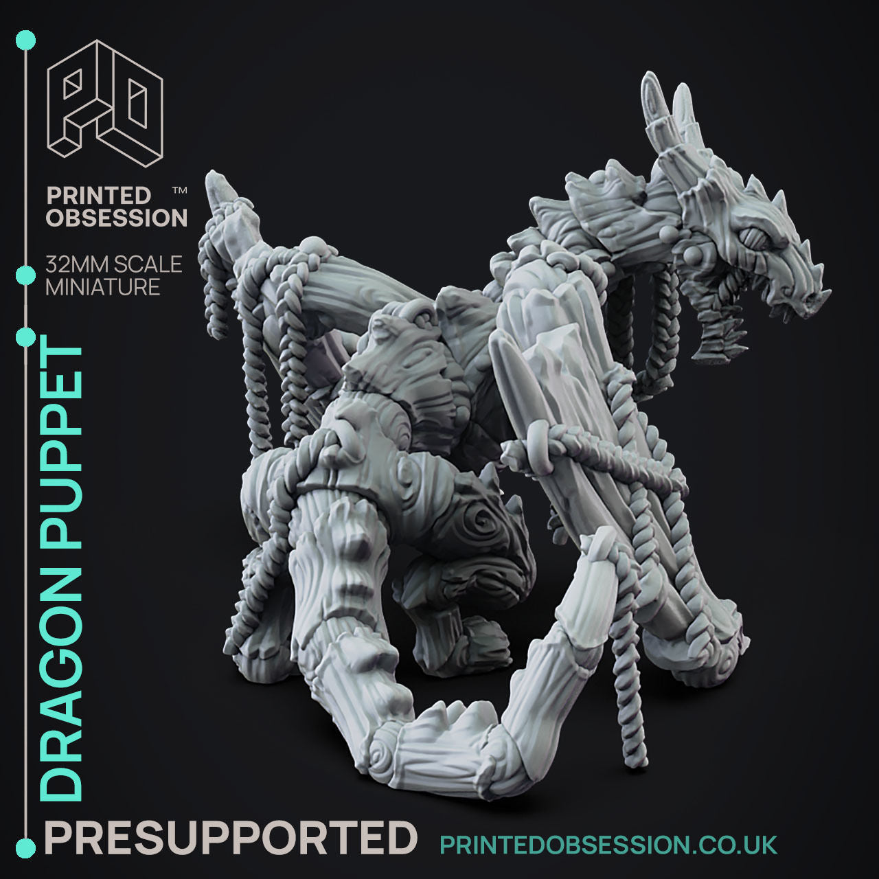 Unpainted Dragon Puppet image 2